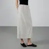 Falda Recta Gris para Mujer, Nuevo Diseño Primavera Temprana 2026, Cintura Alta, Adelgazante, Cubre Cadera, Abertura Trasera, Falda de Longitud Media