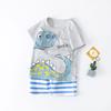 Novo Conjunto de Verão Infantil de Manga Curta, Conjunto de Duas Peças de Shorts Finos 100% Algodão para Meninos, Roupas de Camiseta para Exportação de Meninas, Vestuário Infantil