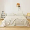 Sábana Bajera de Algodón Puro Color Sólido Simple Estilo Japonés Sábana Bajera Ajustable Pieza Única Colcha de Algodón Puro Individual/Doble 1.5/ 1.8m Ropa de Cama 2025