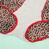 7554 Verão das mulheres grande leopardo impressão de algodão virilha respirável cintura alta cueca boxer pé tamanho grande cool ice silk underwear