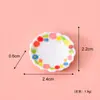 Miniaturas florais coloridas artificiais originais para artesanato em resina DIY e acessórios decorativos de resina