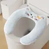 Funda de asiento de inodoro de tela engrosada con forro de felpa, diseño con cremallera, lavable, estilo nuevo, para uso doméstico, proporciona calor