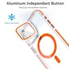 Funda para teléfono móvil con soporte de película de lente de dos colores coloridos para Apple 15PROMAX magnética 14 antideslizante 13 transparente 11