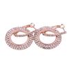 Pendientes de circonita circular de estilo coreano, muy populares, a la moda, con microestrás, G1019