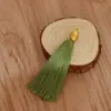 Adorno de borla con hilo dorado de 8 cm, material de poliéster, accesorios para prendas de vestir, accesorios de borla colgante hechos a mano para DIY, compra al por mayor para mejor precio
