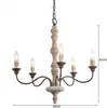 Lámpara Colgante Minimalista de Madera Maciza Francesa Estilo Country Americano Creativo para Sala de Estar, Comedor, Casa de Huéspedes, Dormitorio, Luminarias Creativas Simples y Únicas