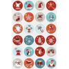 Stickers Redondos de Navidad DIY Stickers Decorativos 24 Stickers para Hornear Sticker de Sellado ins