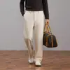 Pantalones de pierna ancha de acetato y lana estilo 'old money' para hombre, pantalones casuales rectos holgados para hombres de mediana edad, pantalones de vestir talla grande