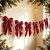 Decoração de árvore de Natal para atacado transfronteiriço Yiwu laços de veludo fio de atmosfera festiva de festa enfeites pendurados feitos à mão