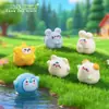 Miniaturas Fofas de Tigre e Panda, Adoráveis Acessórios de Decoração DIY para Paisagismo de Jardim, Pequenos Enfeites