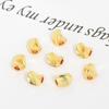 Cuentas sueltas con baño de oro real de 18K y cobre, cuentas retorcidas con forma de flor que conservan el color envueltas en oro de 14K, cuentas espaciadoras, material para accesorios de joyería DIY