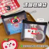 Manzana Roja Gato Simple Bolsa de Malla Transparente Estudiante Gran Capacidad Multifuncional Bolsa de Malla Creativa de Alto Valor Bolsa de Almacenamiento