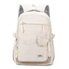 Mochila elegante y de aspecto fresco para mujer, con gran capacidad, duradera, diseño casual y una estética simple de estilo coreano, perfecta para estudiantes universitarios