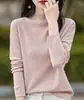 Camisa de Gola Alta Meia-Calça para Mulheres 2025 Nova Primavera e Outono Elegante Esculpida Top de Malha por Baixo Suéter de Outono e Inverno Feminino