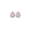 Pendientes de Plata de Ley S925 Chapados en Oro con Circonita en Forma de Gota de Agua Yuebao Jewelry, Pendientes de Nicho de Moda y Exquisitos, Venta al por Mayor Caliente de Fábrica