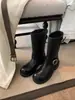2026 Botas Martin de Suela Gruesa Nuevas para Mujer Estilo Motociclista Retro Otoño/Invierno Botas de Media Caña Abiertas con Cordones y Hebilla Metálica para Mujer