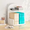 Prateleira de Armazenamento de Mesa Caixa de Armazenamento de Documentos Material de Escritório Porta-Documentos Estante de Mesa Caixa de Documentos Multicamadas de Grande Capacidade