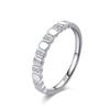 Anillo geométrico de plata esterlina S925 para mujer, diseño de nicho con diamantes engastados, anillo de dedo índice cerrado con diseño de joker simple