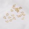 Ouro 14K cobre oco estrela de cinco pontas pingente pequeno feito à mão diy materiais para pendurar brincos acessórios para brincos