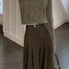 Cinturón de Hebilla C de Doble Cara para Mujer, Cinturón Decorativo Estilo Ins, Tendencia para Traje, Jeans, Moda, Cinturón Versátil para Falda de Verano