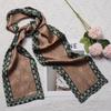 Lenço Longo de Seda Lenço de Seda de Amora Feminino Exquisito Pônei Liso Crepe Cetim Top Camada Dupla Versátil Celebridade da Internet Fita Longa