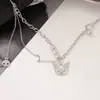 Nuevo Diseño de Nicho de Kuromi Collar de Perlas en Forma de Corazón para Mujer Cadena de Clavícula Elegante y Sencilla de Moda Joyería de Celebridad de Internet