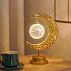 Lámpara de Luna de Hierro Forjado LED Transfronteriza, Lámpara de Estrella, Lámpara de Bola Redonda, Lámpara de Estrella y Luna, Lámpara Festiva, Lámpara Adorno Portavelas para Decoración de Habitación