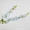 Flores artificiais de delphinium e jacinto em 2 peças, flores de seda para decoração de casamento, hotel e sala de estar, flores artificiais violetas