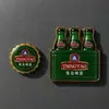 Ímãs de geladeira de metal, lembrancinhas criativas de cidades, decorações magnéticas de tampas de garrafa de cerveja e bebidas, ímãs de geladeira personalizados