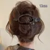 Grampo de Cabelo de Abalone Não Aperta para Mulheres, Grampo de Cabelo Plano High-End Tipo Bico de Pato, Acessório de Cabelo para Coque na Parte de Trás da Cabeça Grampo Shark