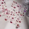 Adesivos de unha estilo popular de celebridade da internet mar azul, adesivos 3D em relevo, acessórios de nail art para meninas em estoque