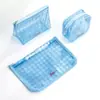 Set de Bolsas Transparentes de Malla de PVC para Cosméticos Empaque de Marca con Impresión de Logo Fabricante OEM Personalización