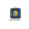 Pingente Diamante Redondo Nbl Basquete Pingente Golden State Warriors Colar Pingente Equipe de Basquete Fabricante Spot