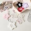 Porta-cartões de estrela de cinco pontas com glitter simples estilo japonês e coreano, porta-cartões de identificação de estudante com foto de uma polegada, pingente decorativo, chaveiro, porta-cartões