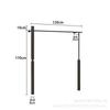 Perchero de pared para tienda de ropa negro soporte de exhibición hierro ropa para hombre y mujer tienda de ropa de piso perchero lateral