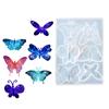 Molde de silicona para llavero con forma de mariposa y espejo, para hacer 6 colgantes de chocolate.