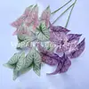 Hojas de planta artificial verdes de 5 puntas para arcos de boda, arreglos de suelo y decoración de paredes de plantas