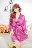 Fabricantes de lencería para sexo nocturno suministran tallas grandes Explosiones de Taobao Vestido de seda helada Bata de baño Camisón Sexy para dormir