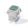 Interruptor de botão quadrado Shanghai Yongxing KD2-23 6 pinos verde autotravante sem lâmpada carcaça branca