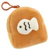 Porta-moedas de Pelúcia de Peixe Fofo e Gatinho Carteira Mini Estudante Bolsa para Guardar Chaves e Miudezas Bolsa para Fones de Ouvido Venda por Atacado