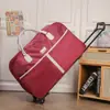 Bolsa de Viagem Feminina Grande Capacidade com Rodinhas Bolsa Portátil Estilo Coreano Viagem de Curta Distância Bagagem de Mão Leve Dobrável para Estudantes Homens