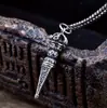 Colgante de Plata de Ley S925 con Personalidad Estilo Chino Loto Vajra Colgante para Hombres y Mujeres, Vintage Desgastado Moderno Moda al por Mayor