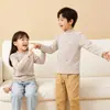 Camiseta térmica para niños, camiseta interior para niños, pijamas para niños pequeños y estudiantes, top de cuello medio para niñas, ropa térmica de una sola capa para otoño e invierno