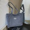 Vintage Simples Veludo Cotelê Grande Capacidade Tote Bag Mulheres Outono e Inverno Nova Chegada Ombro Crossbody Axila Casual Bolsa de Mão