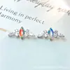 Aretes de Aleación de Titanio F-136 Ojo de Ala de Bmw Australiano Aurora Piercings Labiales con Rosca Interna G23 Joyería para Piercing