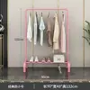 Cabide de chão para uso doméstico no quarto, cabide simples de haste única dobrável para dormitório interno, móvel para secar roupas e chapéus