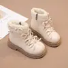 Botas Martin para Meninas 2026 Inverno Novas Estilosas Para Meninas Pequenas Com Pelúcia Quente Botas de Algodão Para Crianças Médias e Grandes Versátil Botas de Princesa