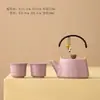 Tetera de Cerámica Morada de Una Olla Dos Tazas Gran Capacidad Separación de Agua y Té Set de Té Kung Fu Tetera de Gama Alta Taza de Té