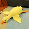Pelúcia Grande Ganso Branco Tie-Dye Brinquedo de Pelúcia para Dormir ao Lado da Cama Travesseiro para Abraçar as Pernas Boneca Pelúcia Removível e Lavável Atacado Tendência Colorido