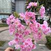 Nuevo comercio exterior Flor de cerezo de simulación blanca 4 tenedores encriptación con hoja flor de cerezo rojo flor de pera boda techo flor artificial al por mayor